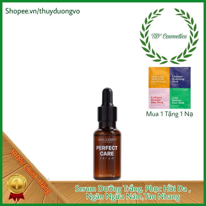 Serum ốc sên dưỡng trắng, dưỡng ẩm, tái tạo da, ngăn ngừa lão hóa NARGUERITE 20ML - Serum Perfect care