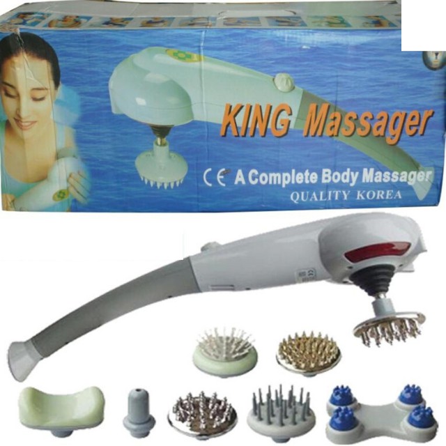 Máy Massage Cầm Tay - Máy mát xa 7 đầu thay thế - Thư giản - Giảm đau cơ, xóa tan mệt mỏi