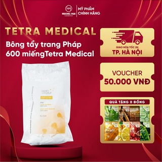 Bông tẩy trang Pháp 600 miếng Tetra Medical