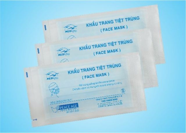 Khẩu trang tiệt trùng Medipro (đóng bịch từng cái. 100 cái) | BigBuy360 - bigbuy360.vn