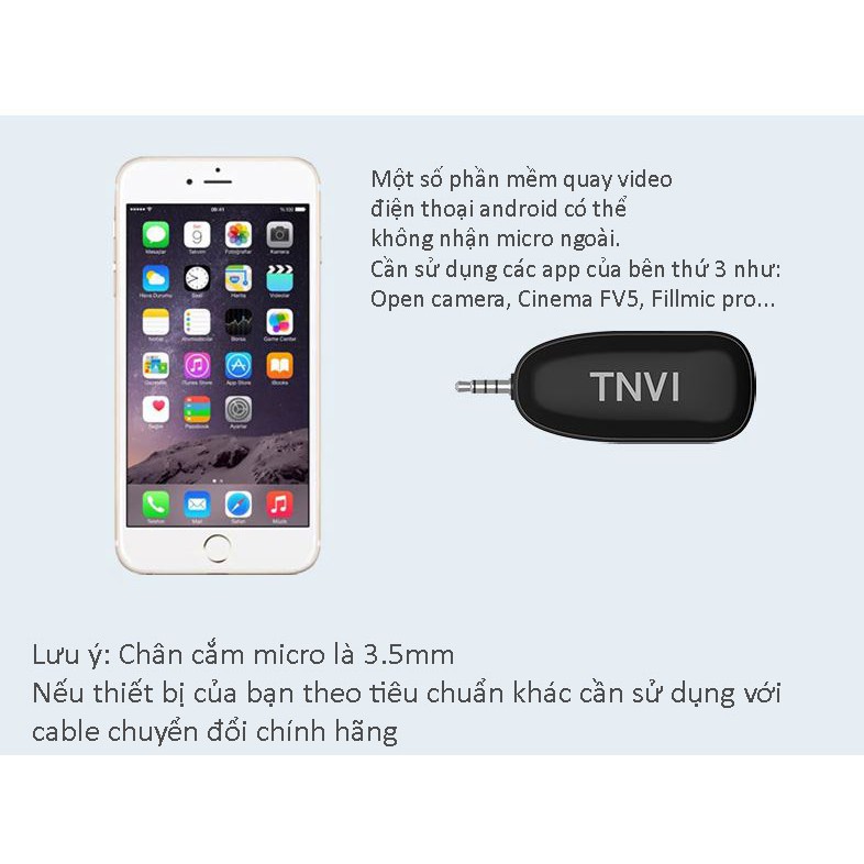 Micro cài áo không dây cho điện thoại TNVI V1