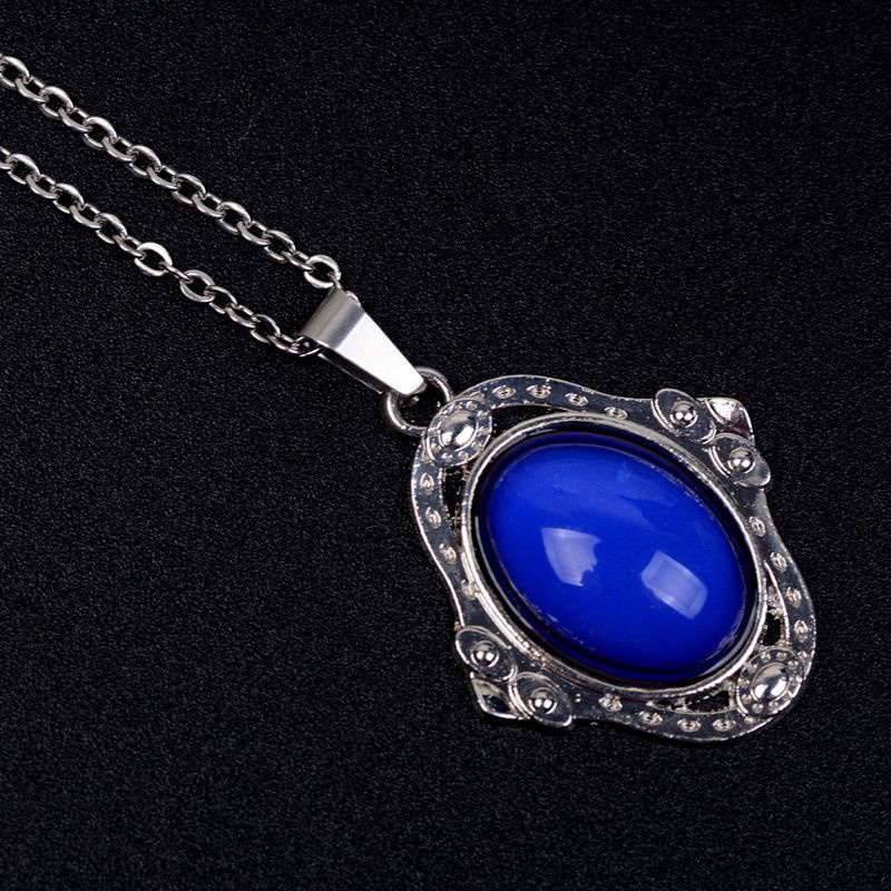 1 Bộ vòng cổ + Nhẫn Đính Đá Thay Đổi Màu Theo Tâm Trạng Phong Cách Cổ Điển Thời Trang Cho Nam Và Nữ