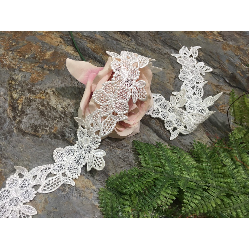 Ren viền cao cấp RVL02 bản 5cm dùng may váy đầm thời trang, váy cưới, làm đồ decor trang trí, đồ lót, váy ngủ...