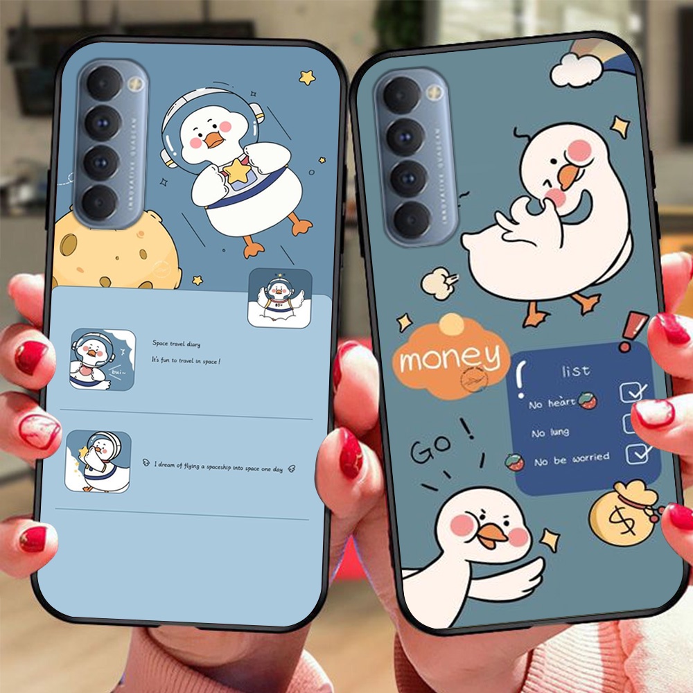 ốp lưng điện thoại oppo reno 4 / reno 4 pro bộ vịt xanh ngộ nghĩnh đáng yêu