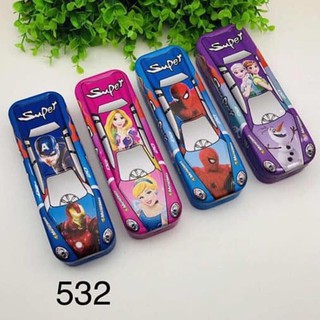 Hộp bút vỏ sắt hình xe