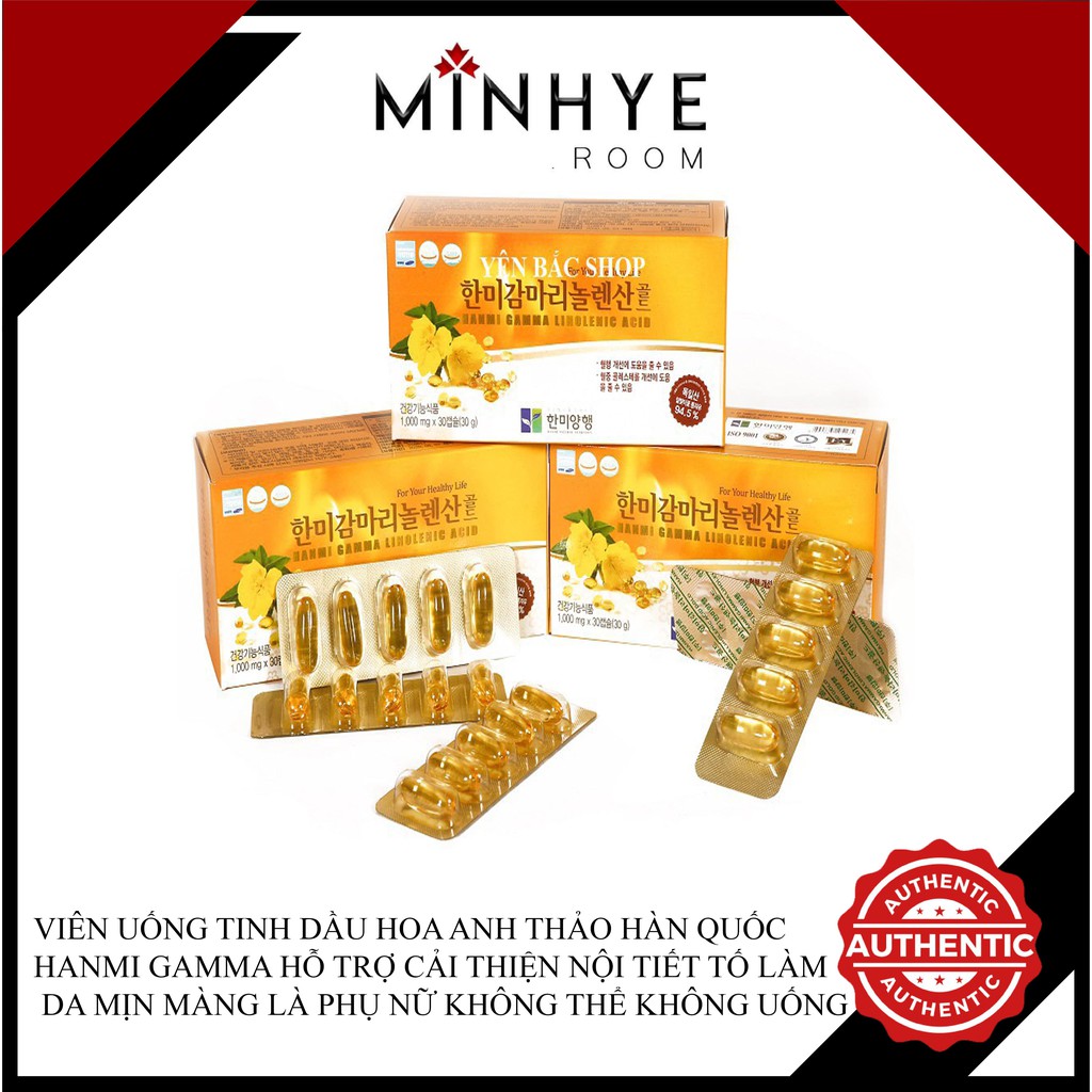 Viên Uống Tinh Dầu Hoa Anh Thảo Hàn Quốc Hanmi Gamma Hỗ Trợ Nội Tiết Tố Làm Da Mịn Màng Là Phụ Nữ Không Thể Không Uống