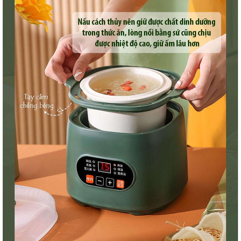 Nồi Nấu Cháo Chậm Changhong - Nồi Nấu Chậm - Nồi Hầm Cách Thủy - Nồi Ninh Cháo Cho Bé Đa Năng