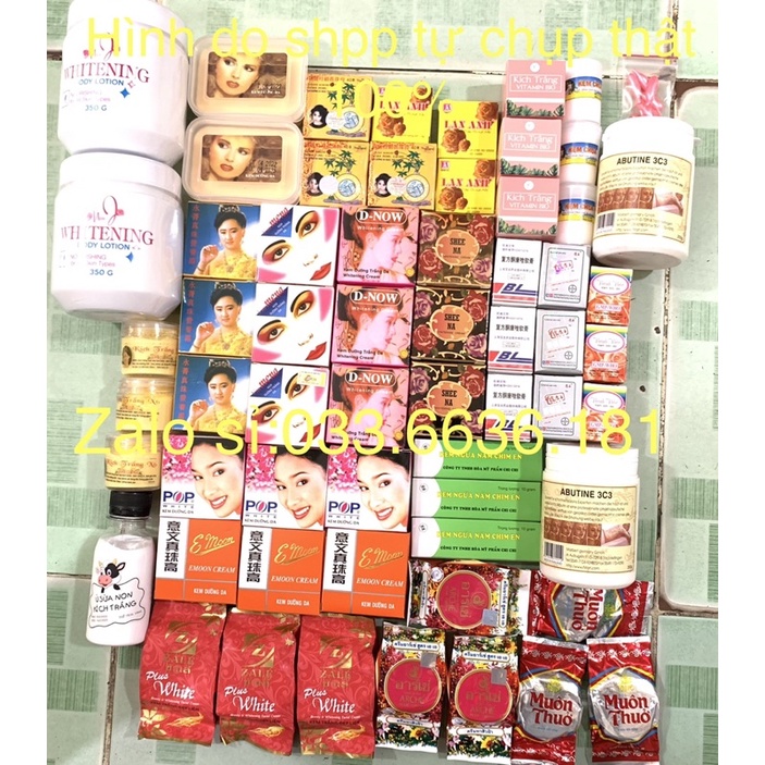 combo kem trắng da toàn thân theo công thức trộn của khách