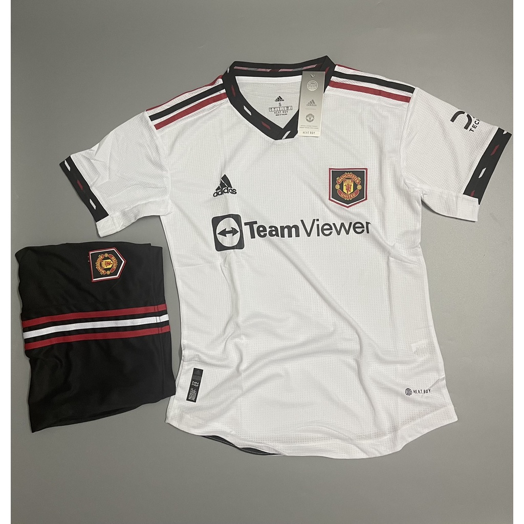 Áo Bóng Đá CLB Manchester United, Áo Đá Banh Mu Trắng Sân Khách 22/23 - Chuẩn Mẫu Thi Đấu - Vải Polyester Gai Thái