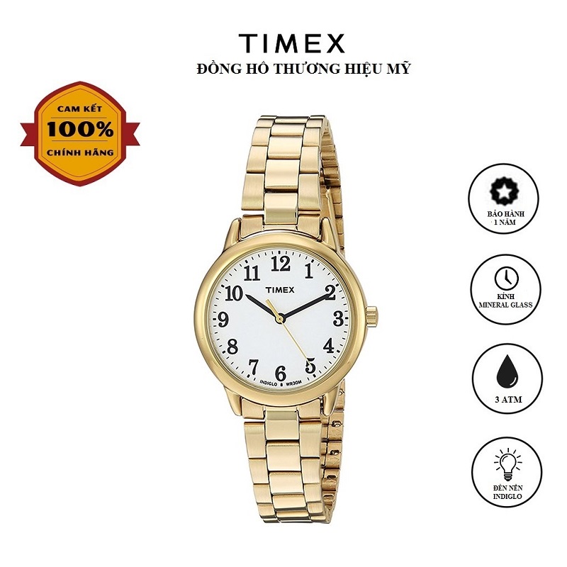 Đồng hồ Nữ Timex Classic Easy Reader TW2R23800 (30mm) Dây Kim Loại - Chính Hãng