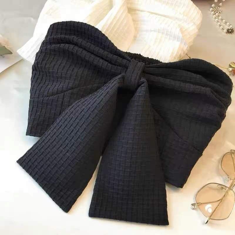 ÁO KIỂU DÂY NƠ CROPTOP VẮT CỔ HÀNG QC MS10000