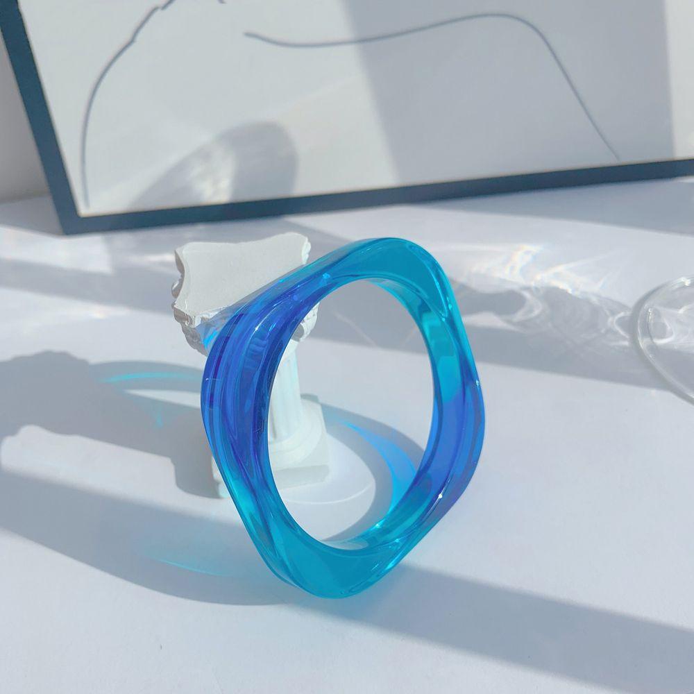 Vòng Tay Hở Bản Rộng Dày Dặn Màu Kẹo Đơn Giản Thời Trang Dự Tiệc Phong Cách Hàn Quốc Cho Nữ Back2