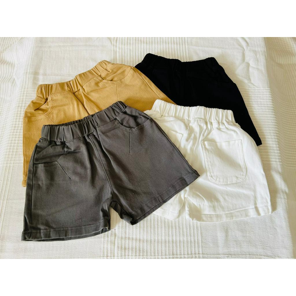 Quần short bé trai, bé gái, quần đùi unisex 4 túi vải kaki đẹp