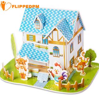 Bộ đồ chơi lắp ráp mô hình ngôi nhà 3d dễ thương cho bé