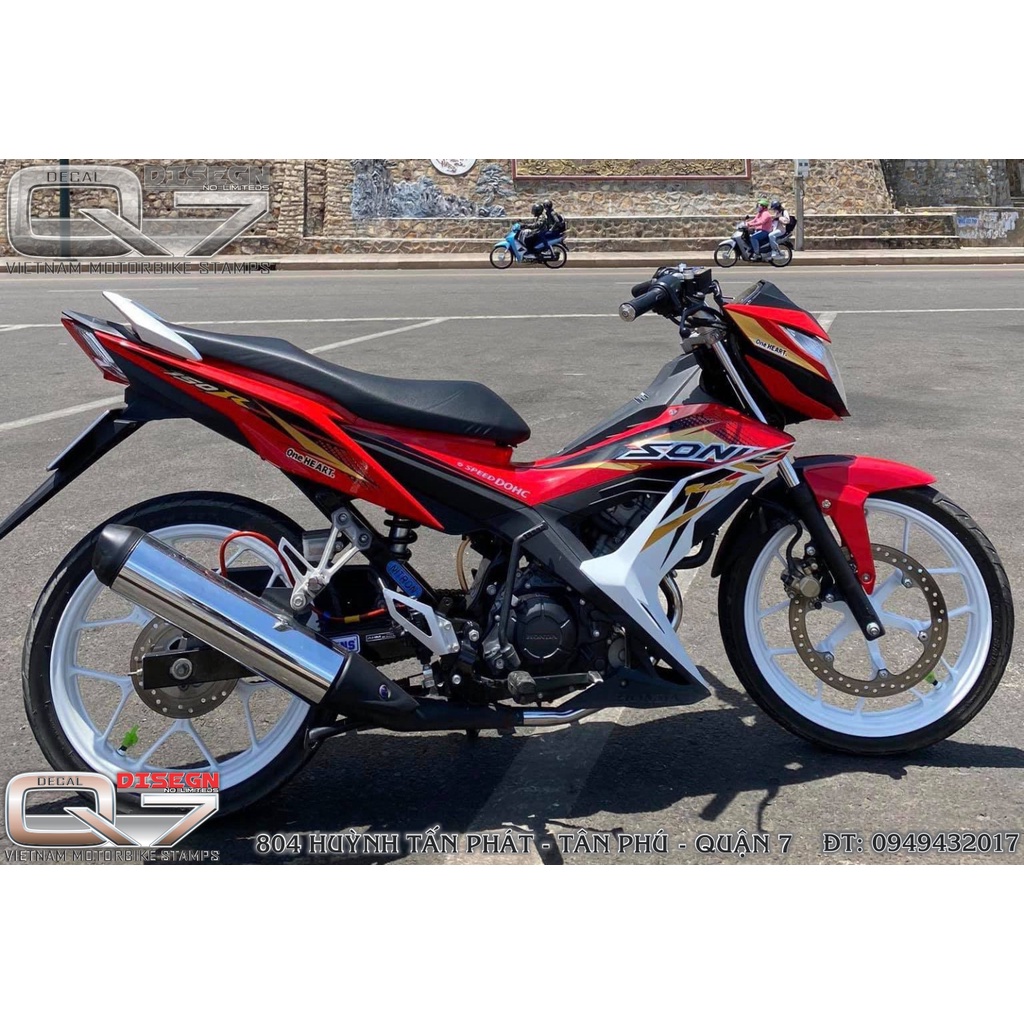 Tem Rời SONIC 150 Trắng Đỏ - decalq7
