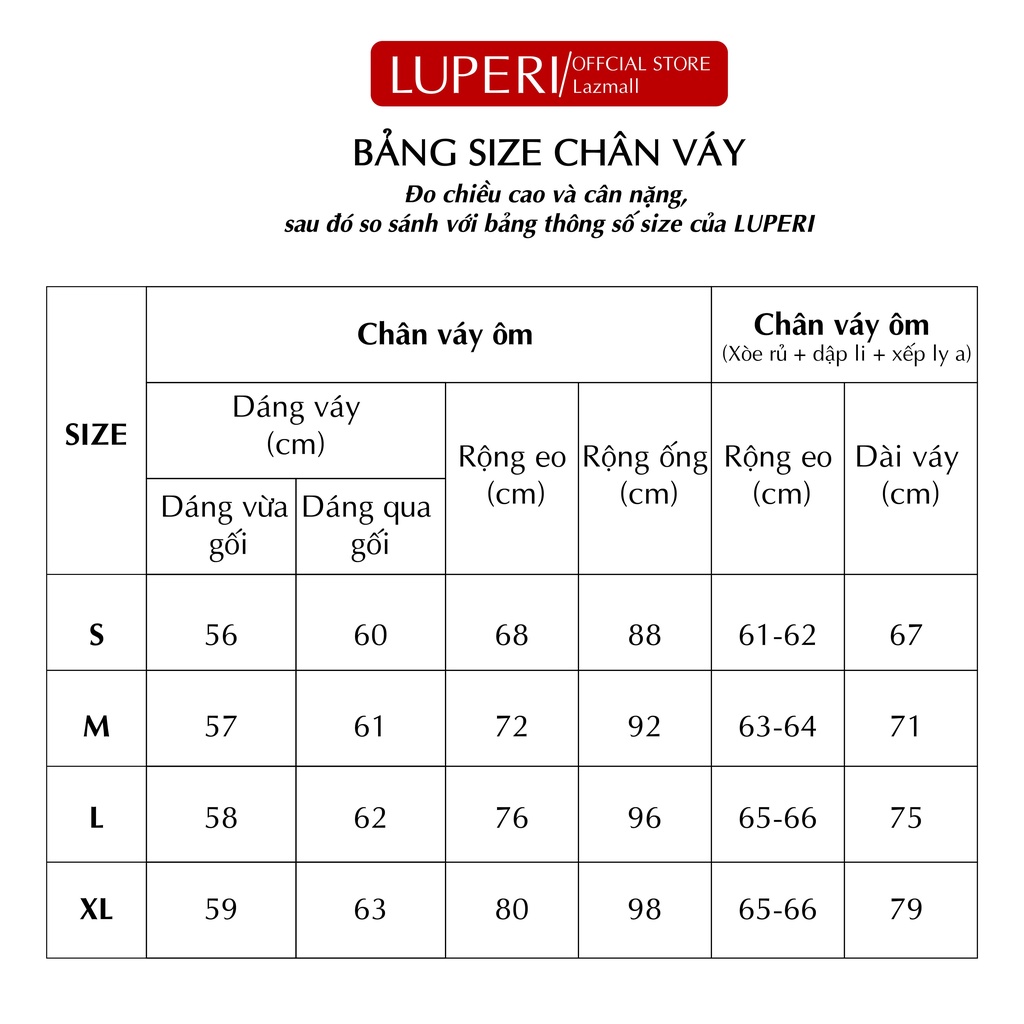 Chân Váy Xếp Ly Cao Cấp Dáng Dài Luperi LFCV5120 Loại Ly To