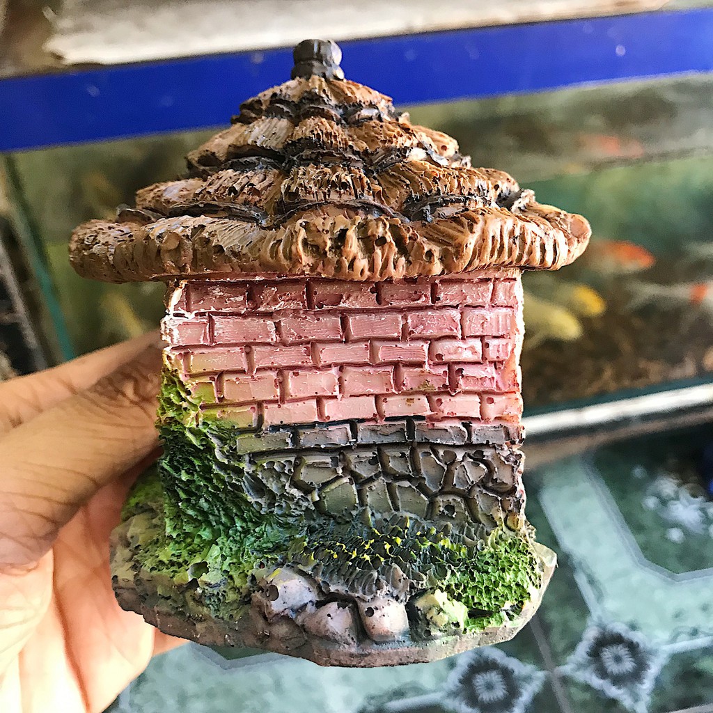NHÀ TRANG TRÍ HỒ CÁ NON BỘ 13x9x11CM