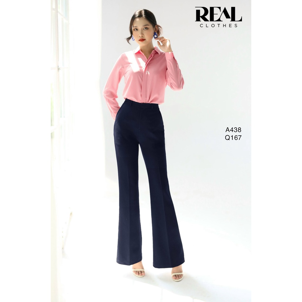 Quần loe cindy xanh đen_REAL