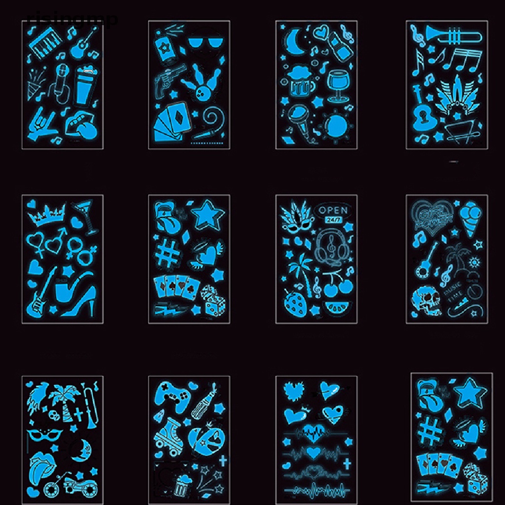 Hình Xăm Dán Phát Sáng Quyến Rũ Cho Lễ Hội / Tiệc Tùng ♨Hot