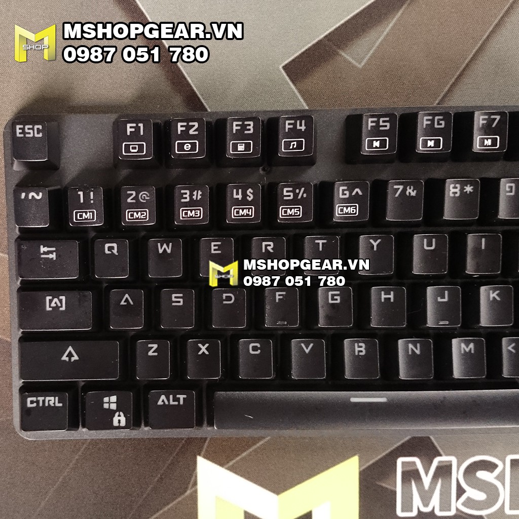 Keycap ABS xuyên led doubleshot oem profile giá rẻ cho phòng game - Game net - Game house - Cyber Game 104 keys