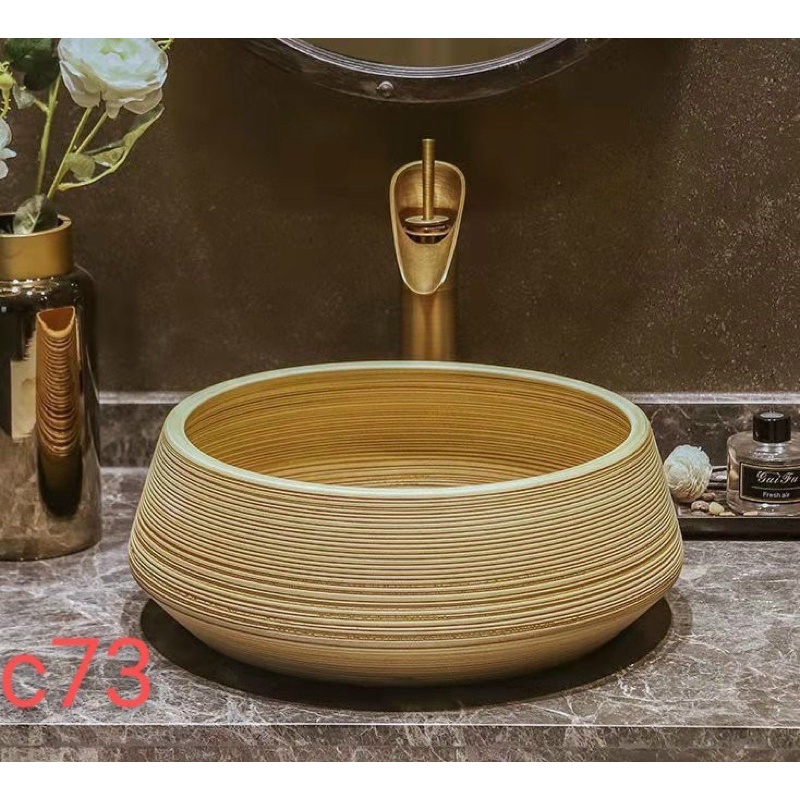 CHẬU LAVABO GỐM SỨ KIỂU DÁNG TÂN CỔ ĐIỂN - BH 10 NĂM