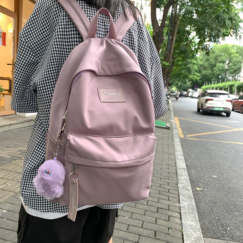 Balo đi học thiết kế đơn giản phong cách Harajuku Hàn Nhật dành cho phái nữ