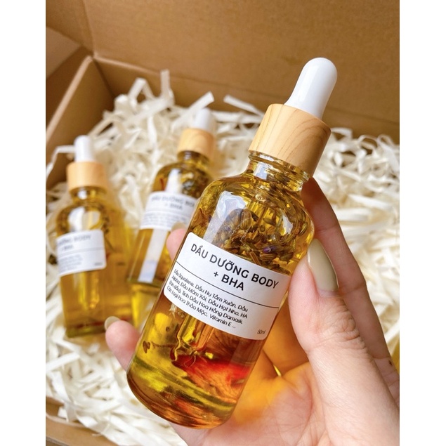 Dầu Dưỡng Body Oil thảo mộc BHA 4% - Không Dùng Cho Phụ Nữ Mang Thai, Cho Con Bú