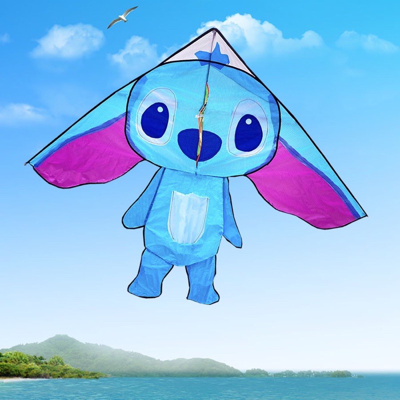 Diều STITCH - TẶNG DÂY DÀI CÓ TAY CẦM DÀI 150M DÂY + túi vải đựng diều độc lạ, diều 3D
