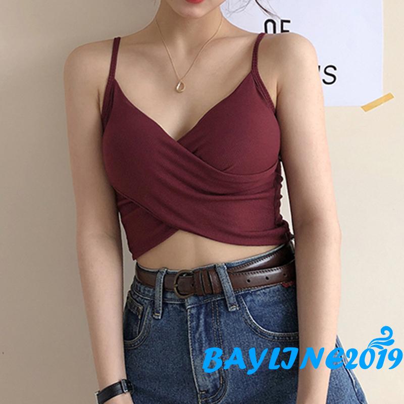 Áo Lửng Hai Dây Thời Trang Quyến Rũ Dành Cho Nữ