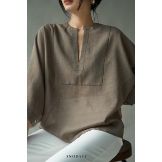 Áo cổ V lanh 2ND DATE TOP029SB