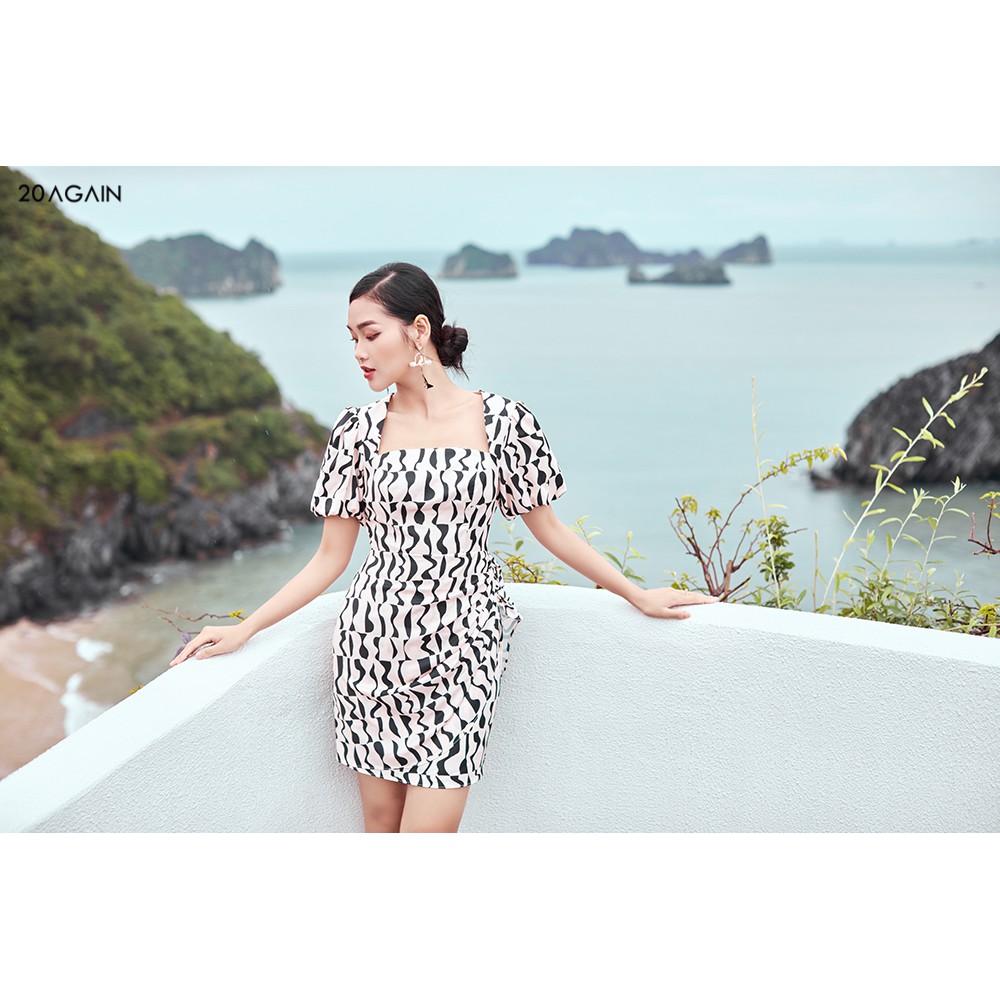 [Mã WABR0101 giảm 10% đơn 99K] Đầm ôm vạt chồng 20AGAIN thiết kế tôn dáng, vải lụa hàn cao cấp DOA1308 | BigBuy360 - bigbuy360.vn