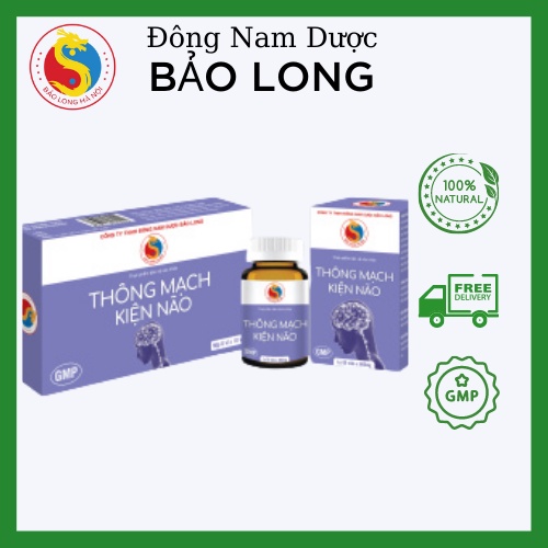 Viên uống giúp Tăng Cường Lưu Thông Máu Lên Não, Giảm Hoa Mắt Chóng Mặt, Đau Đầu, Thông Mạch Kiện Não Bảo Long