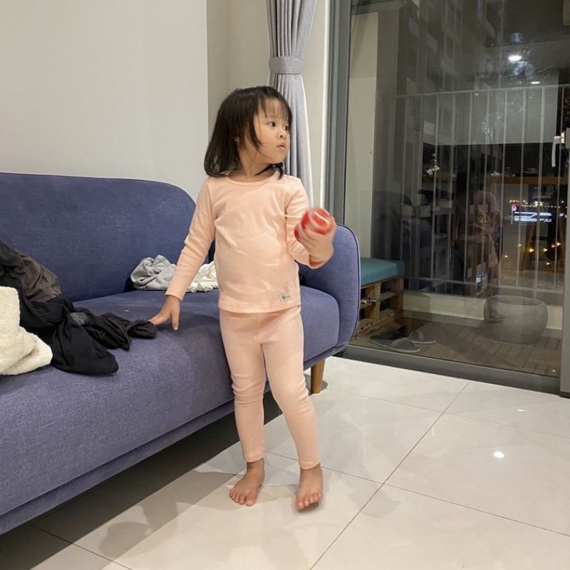 Đồ bộ quần áo dài tay thun gân bé trai bé gái BAA BABY cotton 4 tuổi