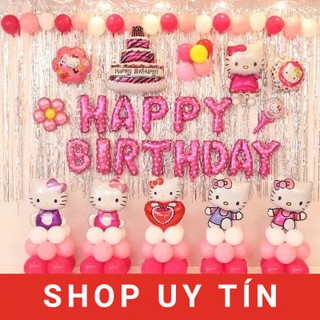 SET TRANG TRÍ SINH NHẬT  BÉ GÁI - BÓNG BAY SINH NHẬT GIÁ RẺ - BÓNG MÈO KITTY -PHỤ KIỆN SINH NHẬT GIÁ RẺ - GIÁ SỈ