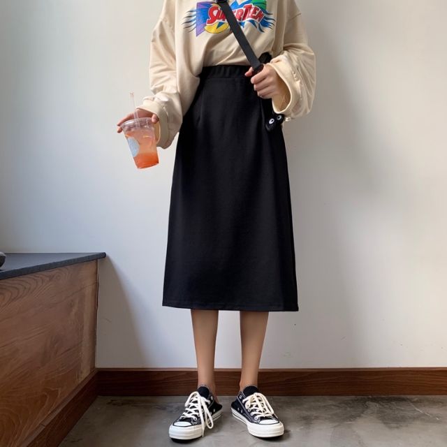 Chân váy dài midi form A to dài 70cm- M31 | BigBuy360 - bigbuy360.vn