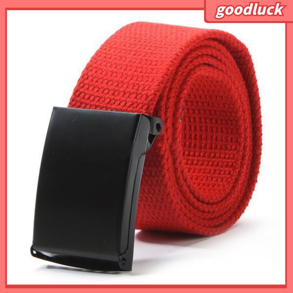 Đai lưng canvas bản rộng màu trơn cho nam/ nữ