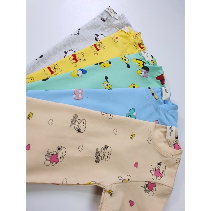 [ MẪU MỚI ] Bộ ngắn tay Minky mom 100% cotton mềm mịn mát cho bé trai, bé gái từ 5-19kg