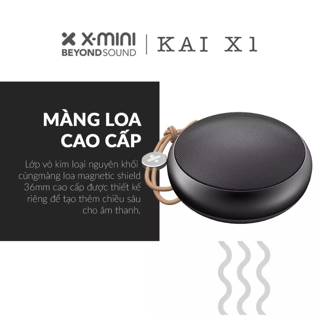 Loa Bluetooth 4.1 thời trang, cao cấp X-mini KAI X1 XAM31-MG 3W (kèm Dây Đeo Thời Trang) thương hiệu đến từ SINGAPORE