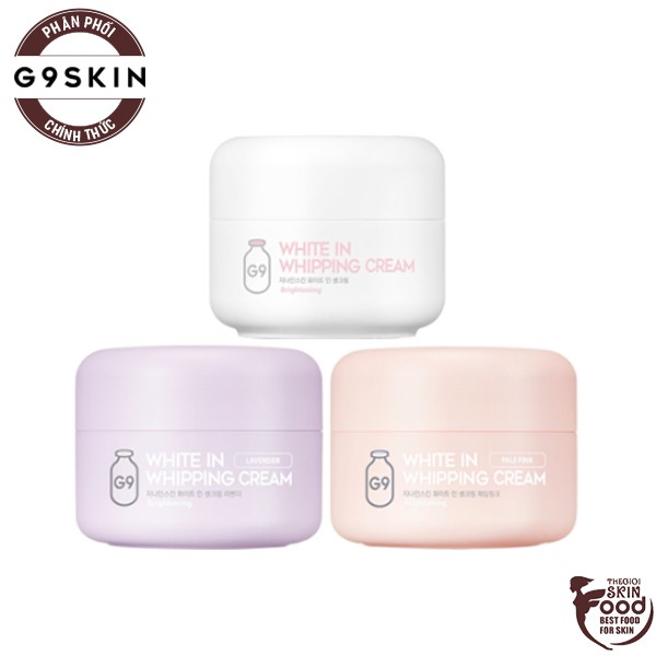 Kem Dưỡng Trắng Nâng Tông Cho Làn Da Vàng, Xỉn Màu G9skin White In Whipping Cream 50g | BigBuy360 - bigbuy360.vn