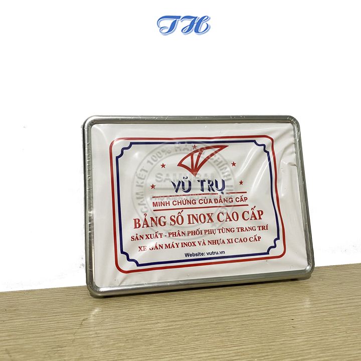 Khung Bảng số xe máy full khung viền, mica và pát gắn màu inox