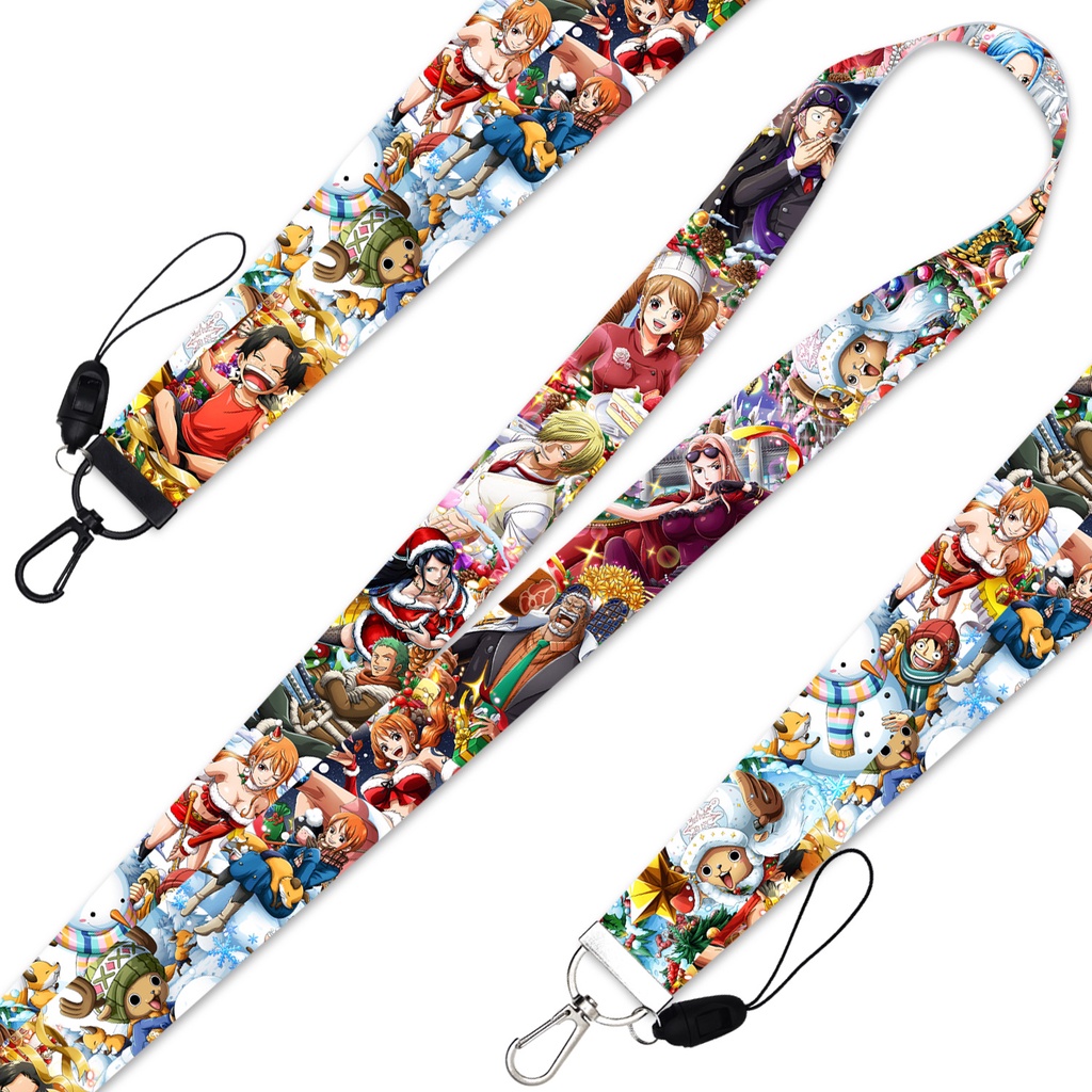 Dây Đeo Điện Thoại / Móc Khóa / Thẻ Hình one Piece Luffy Sauron webbing Mới Giáng Sinh Có Thể Tách Rờ
