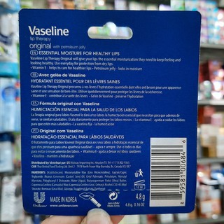 Son Dưỡng Môi Dạng Thỏi Vaseline Lip Therapy Original 4.8g