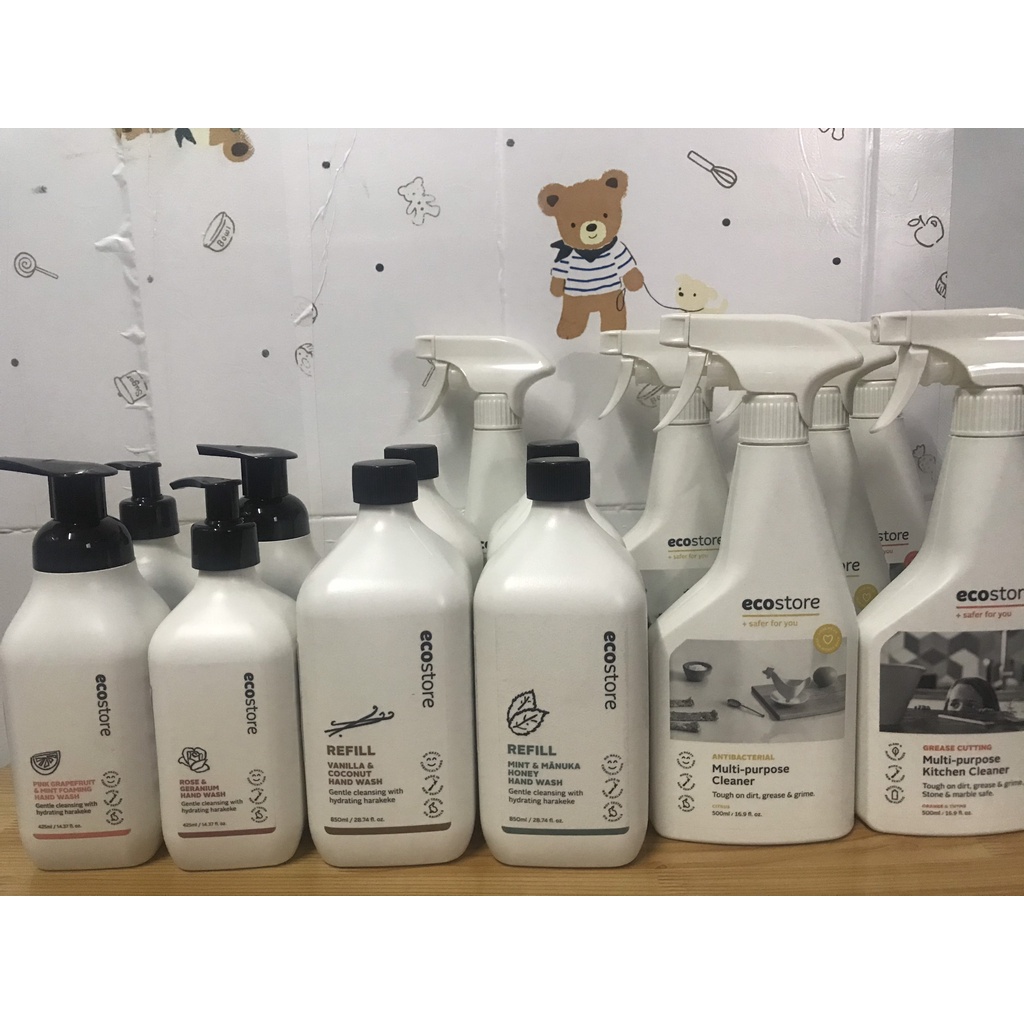 Nước rửa tay hương bạc hà và mật ong Manuka gốc thực vật Ecostore Refill - New Zealand