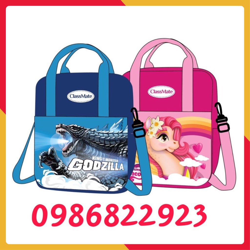 Cặp vải Classmate SB514, vừa xách tay vừa đeo chéo, đeo vai được, cặp học thêm, balo học sinh  giá rẻ
