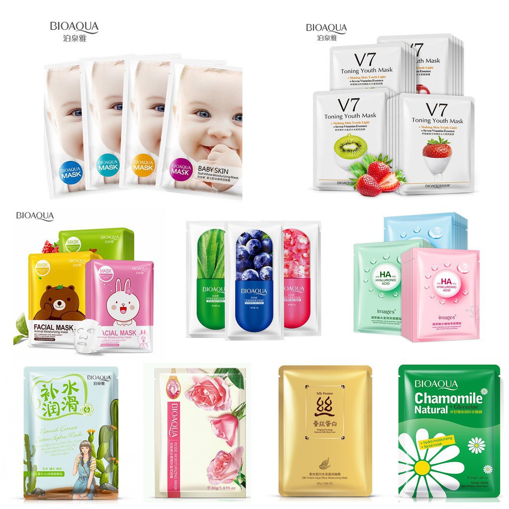 Combo mặt nạ 10 miếng Bioaqua