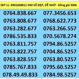 Sim số đẹp mobi tặng kèm gói c90n
