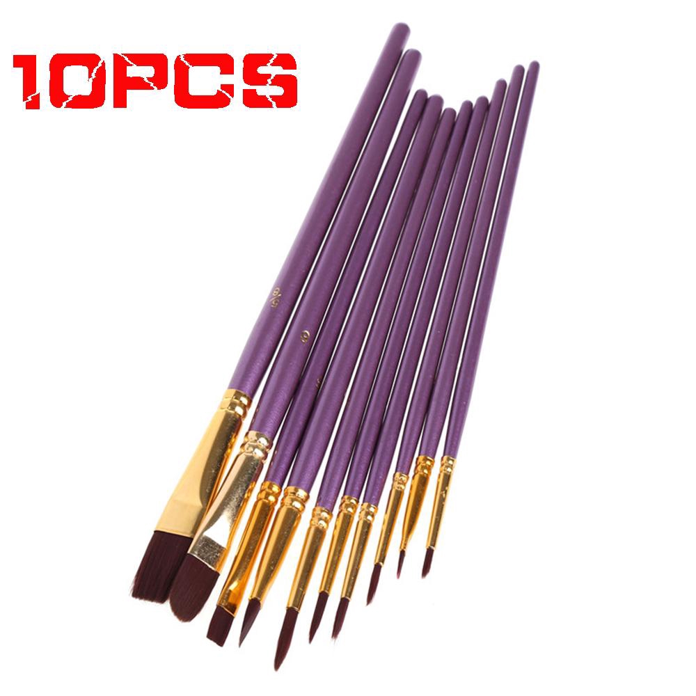 Set 10 Cọ Vẽ Màu Nước Chuyên Nghiệp