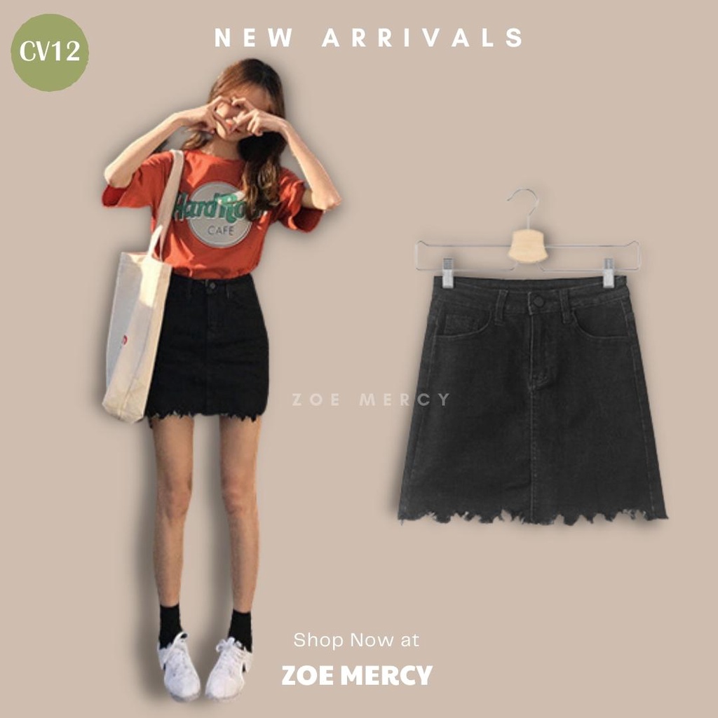 Chân váy Jean kèm quần (CV12)-Hàng có sẵn size S