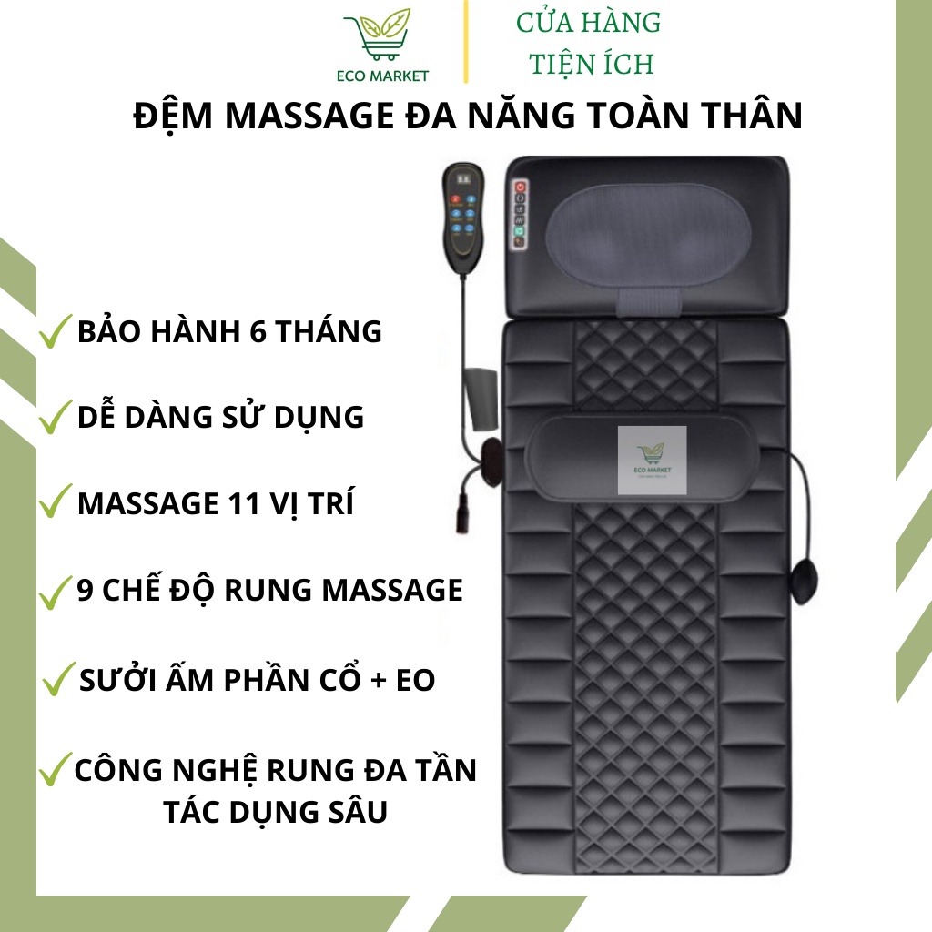 Đệm massage toàn thân, nệm massage hỗ trợ giảm đau nhức phục hồi sức khỏe