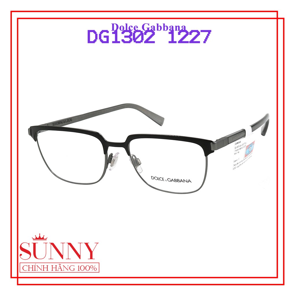 Gọng kính chính hãng Dolce &amp; Gabbana DG1302 màu sắc thời trang, thiết kế dễ đeo bảo vệ mắt